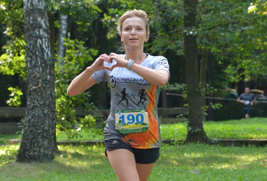 Magorzata Rdzanek na trasie biegu